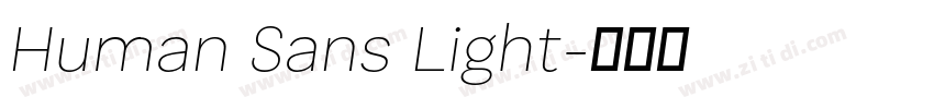 Human Sans Light字体转换